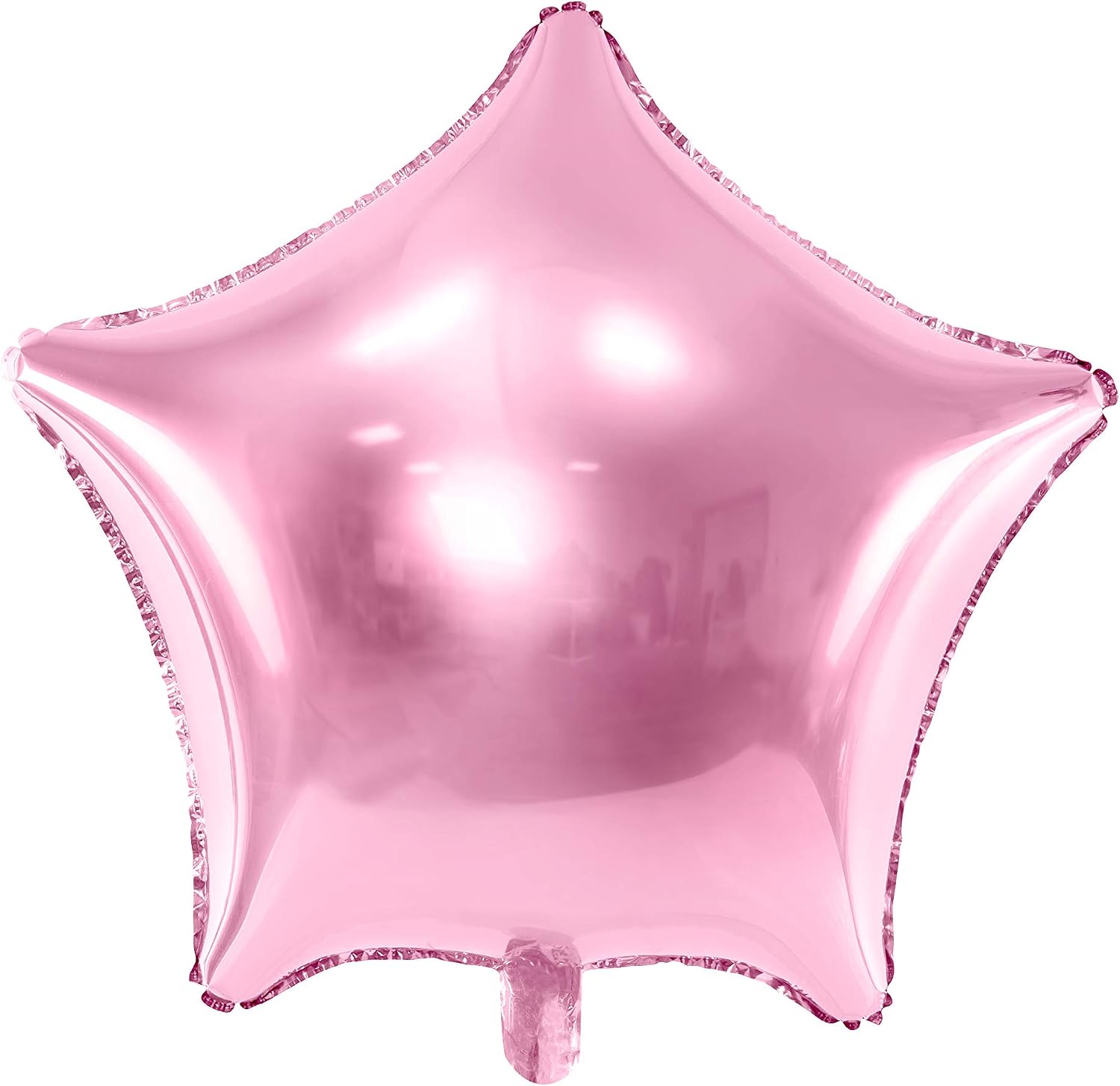 PartyDeco Foil Balloon Mylar Foil Shape Star Pink Metallic Diameter 48 cm