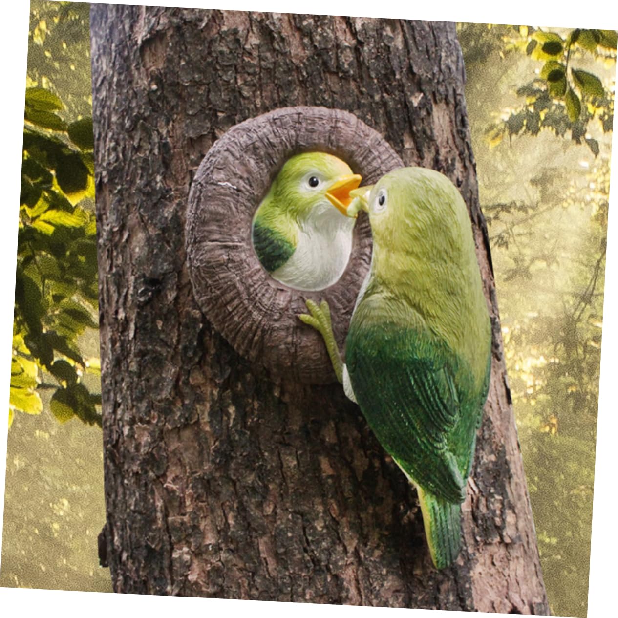 TOYANDONA 2 Stück Hängende Vogelstatue Harz Niedliche Vogelfigur für Garten und Außenbereich Realistisches Design Dekoration für Bäume und Einzigartiges Tierornament für Gartenliebhaber