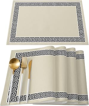 Home L6 Greek Key Placemats