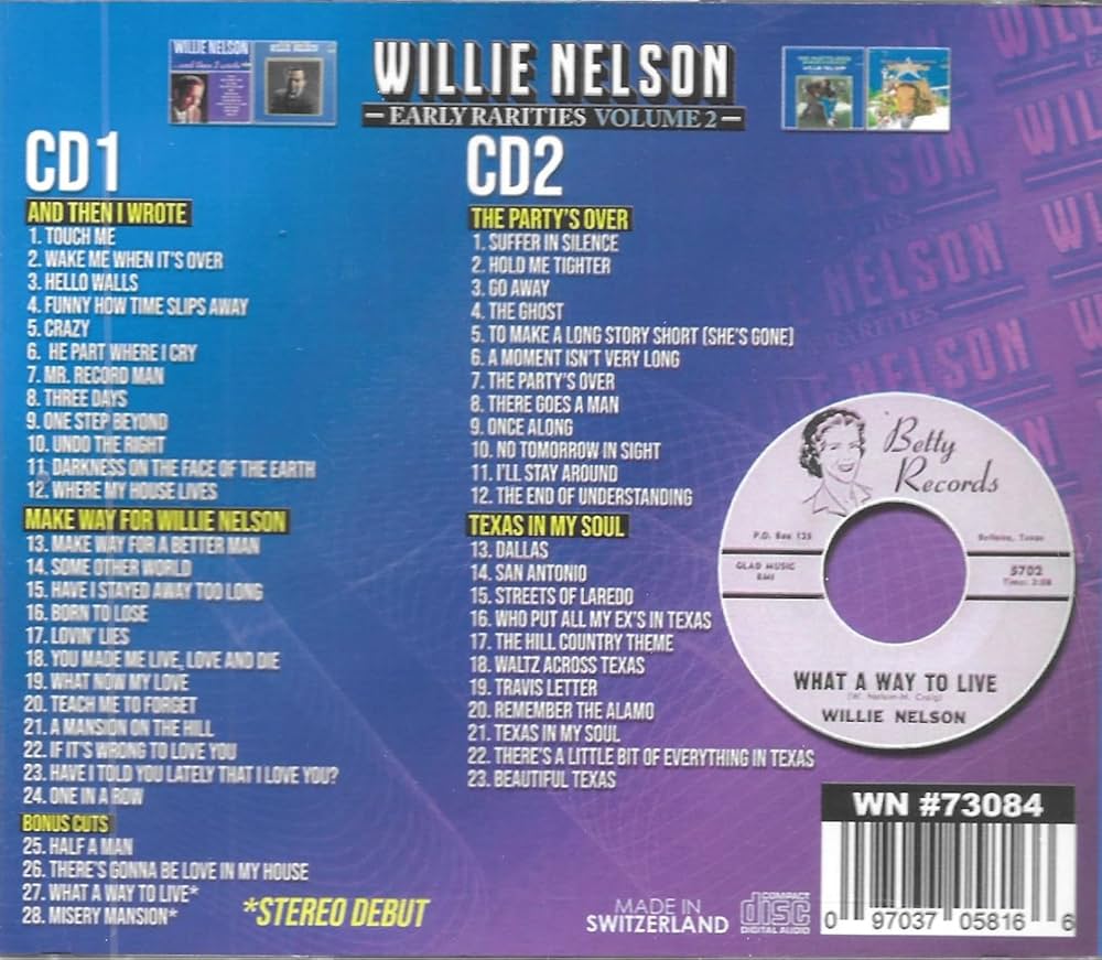 Nelson, Willie - Early Rarities, Vol. 2 - Amazon.com Music