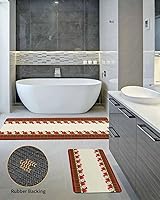 Vista 5 de Tapete de baño de flor de pascua de Navidad para bañera, antideslizante, de secado rápido y absorbente, tierra de diatomeas, fregadero de ducha