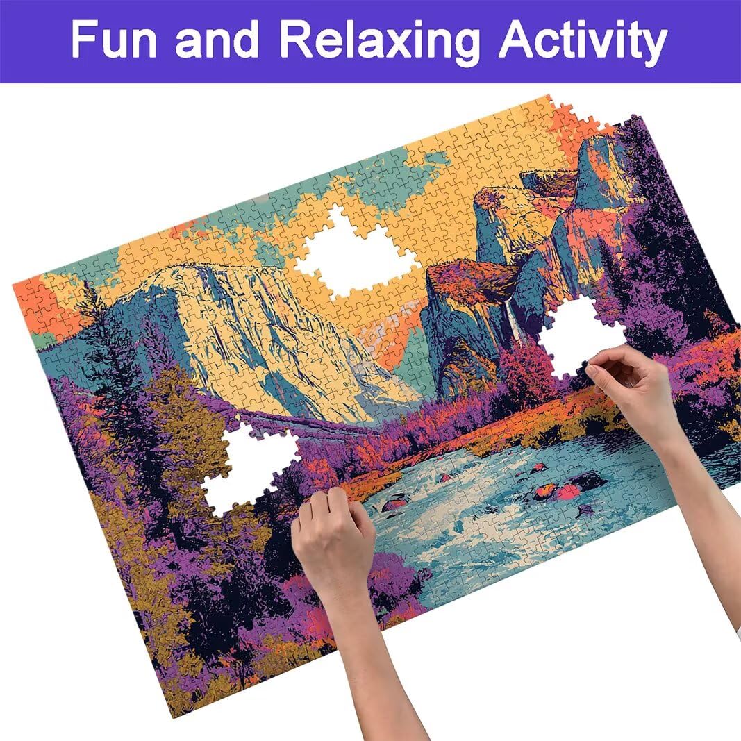 Puzzle 5000 sztuk, puzzle krajobraz z pudełkiem dla dorosłych, 5000 sztuk puzzle dla dorosłych, góra wyzwanie drewniane puzzle do dekoracji domu i ścian, prezent dla kobiet, prezent dla mężczyzn