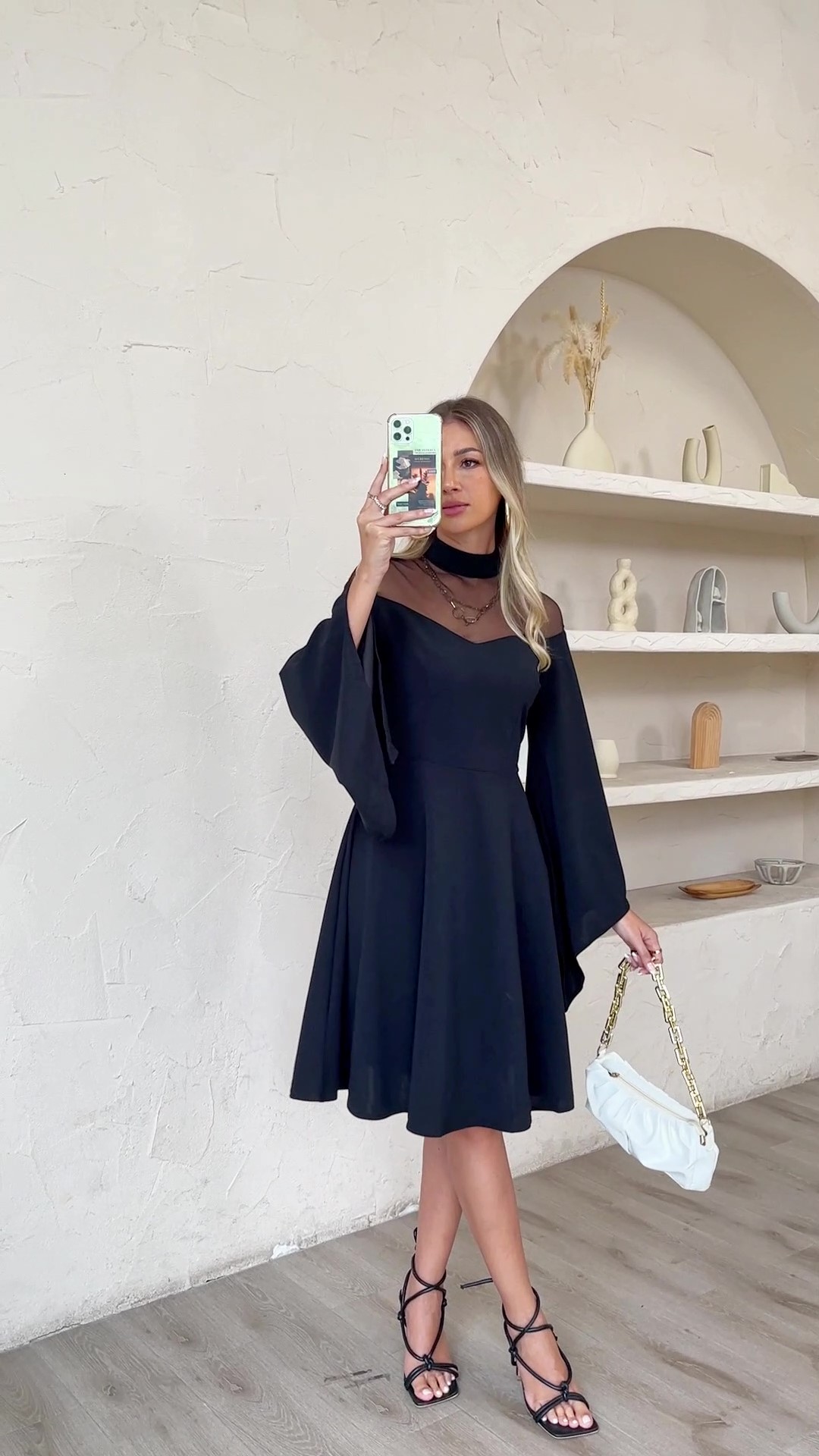 Amazon.com: Women Mesh Long Bell Sleeve Gothic Cocktail Vintage
