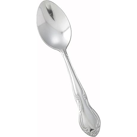 Winco 18-0 Stainless Steel Demitasse Spoons, 12-Piece Elegance Set
