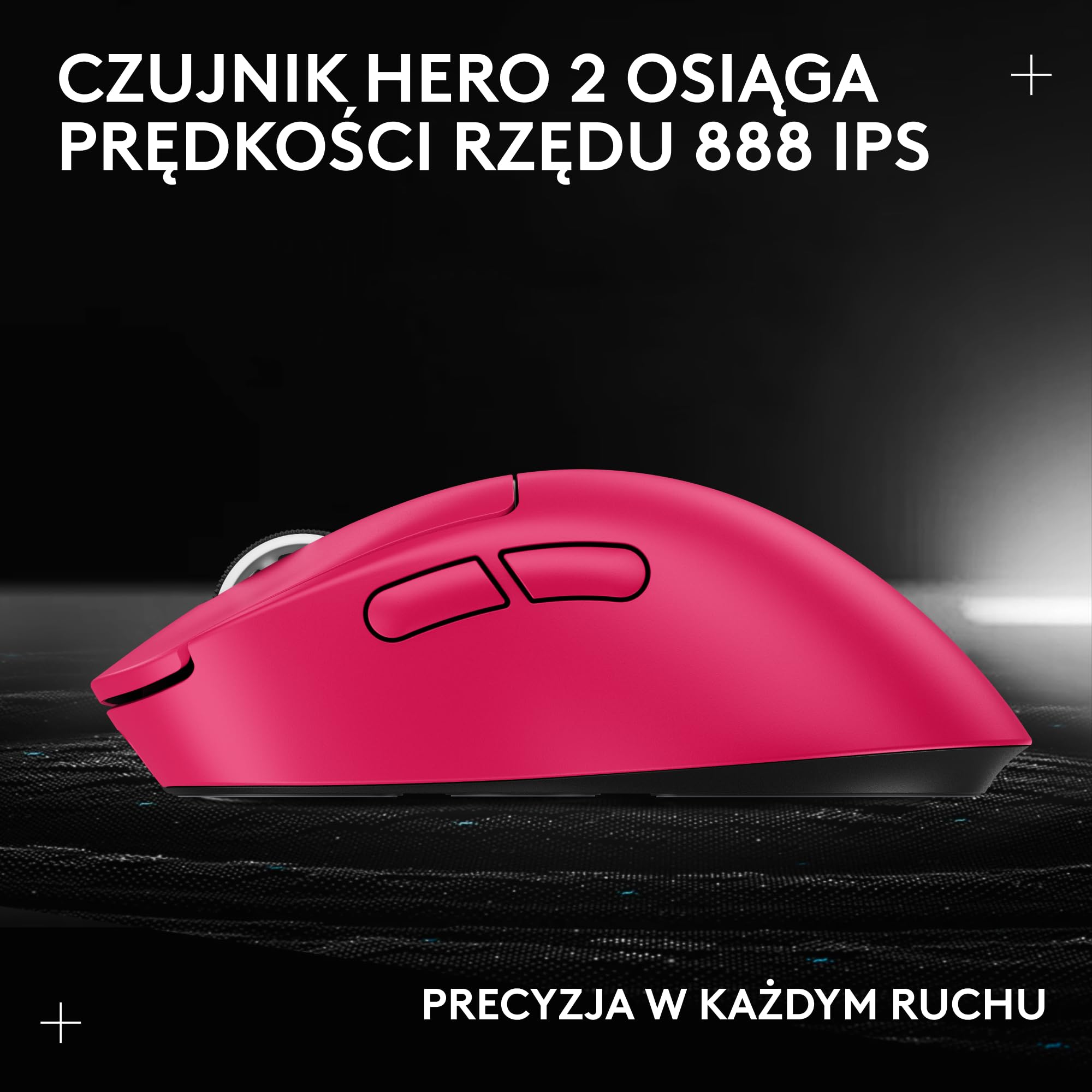 Bezprzewodowa mysz do gier Logitech G PRO X SUPERLIGHT 2 DEX LIGHTSPEED, lekka mysz klasy profesjonalnej o wadze 60 g, z 5 programowalnymi przyciskami, ładowaniem przez USB-C