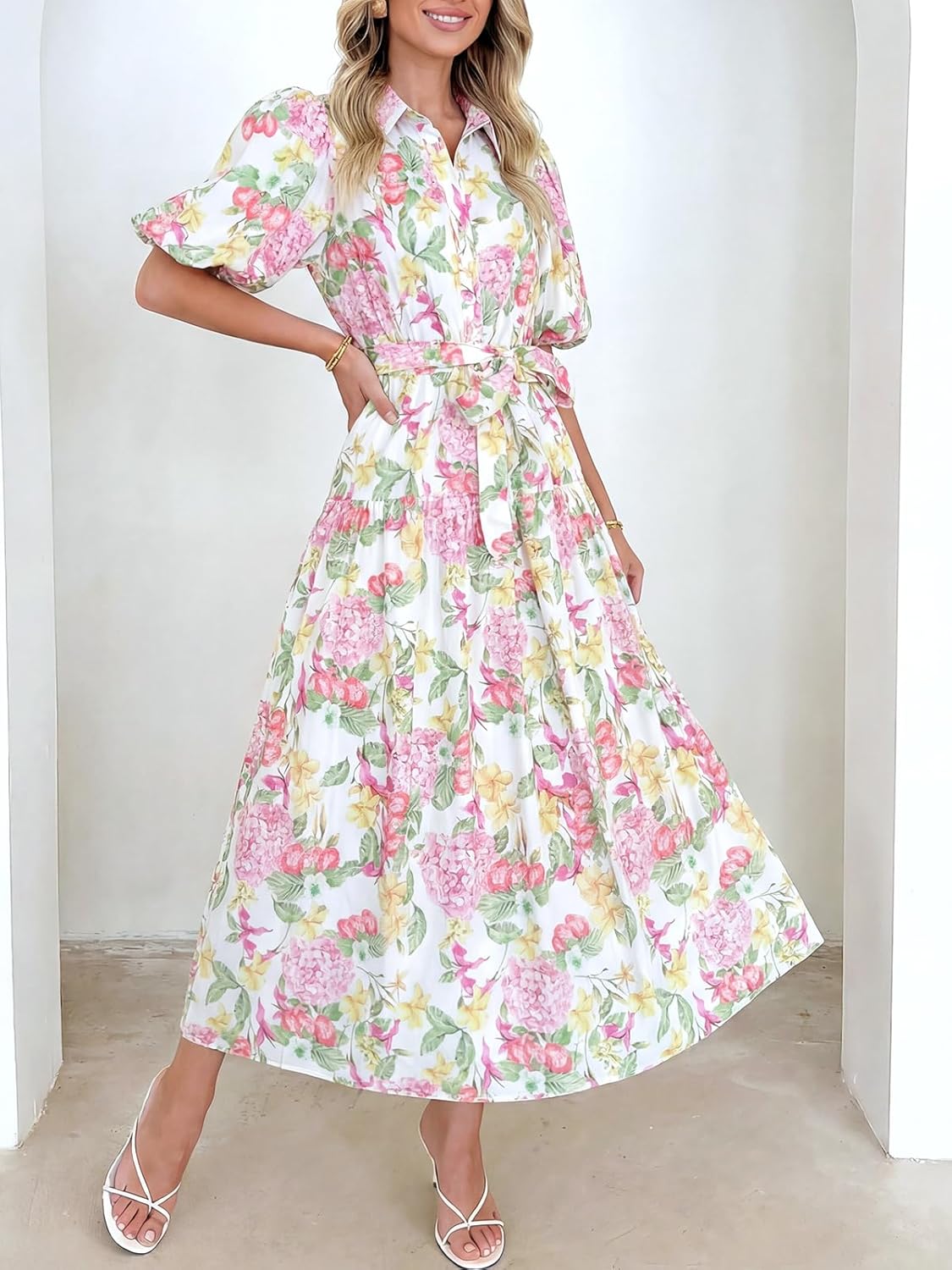 Sissyaki Women's Floral Maxi Dress 2026 Summer Spring Wedding Guest Dress - Image 5