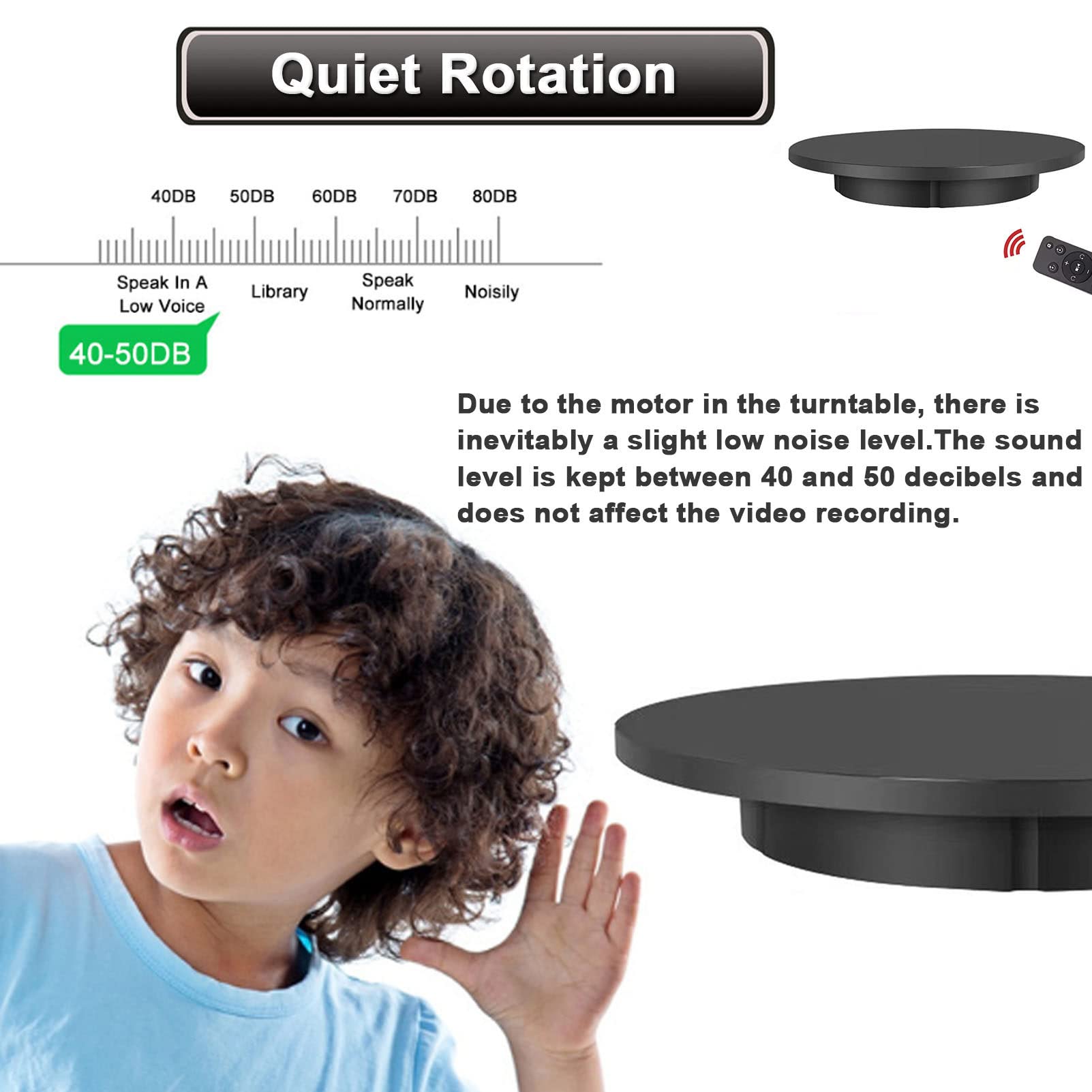 Supporto Tv Rotante Giradischi Girevole 360° - 20cm, Cuscinetti A Sfera, Per TV E Monitor Cuscinetti A Sfera Con Supporto