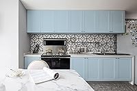 Vista 218 de Dimoon 236''x17.7'' White Thicken Peel and Stick Wallpaper Contact Paper Modern Self Adhesive Wall Paper Removable Renter Friendly Textured Solid