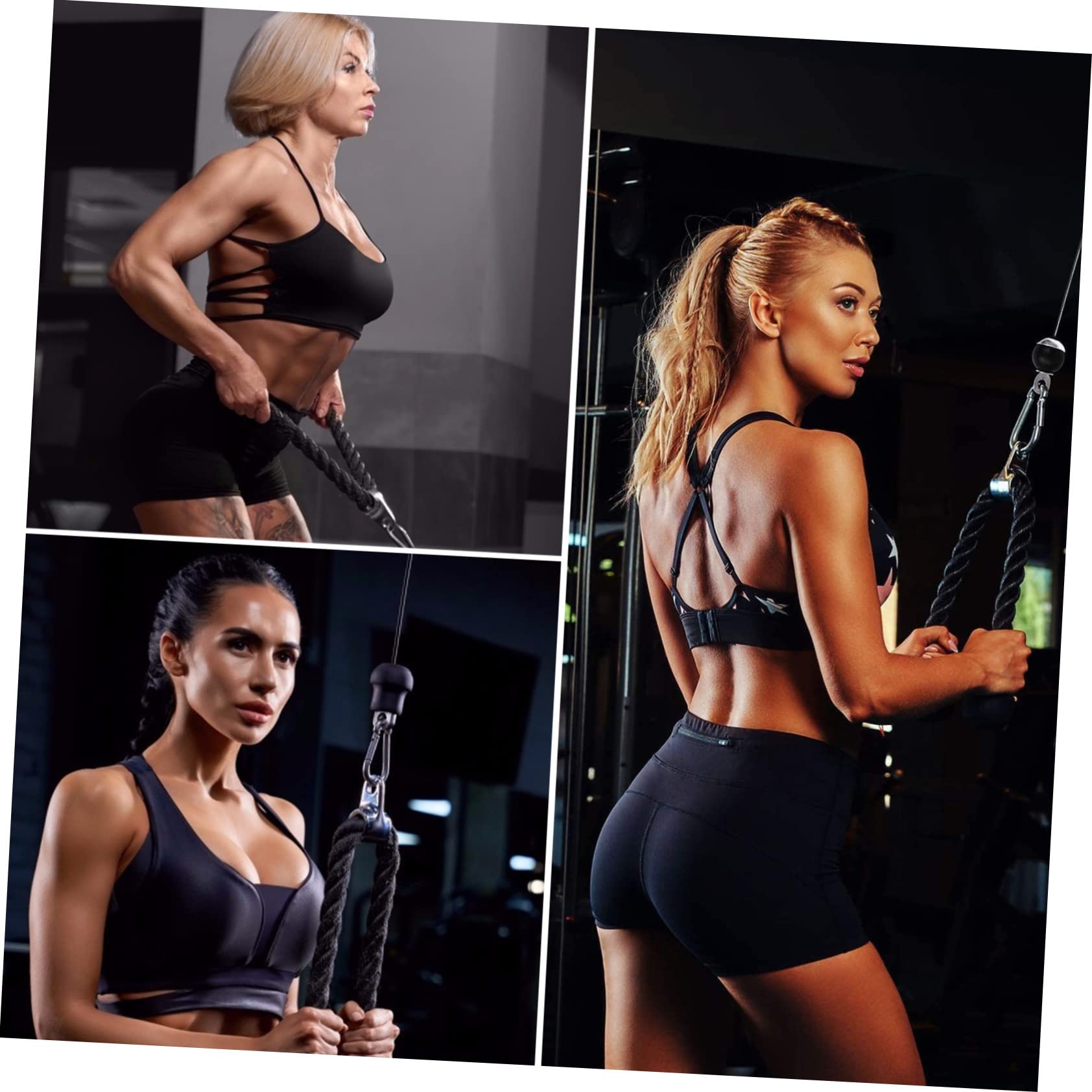 KOMBIUDA 1set Attrezzature per Allenamento Puleggia per Allenare Braccia e Schiena Facile Installare e Utilizzare Alta e Durata Accessorio per Palestra per Fitness e Riabilitazione