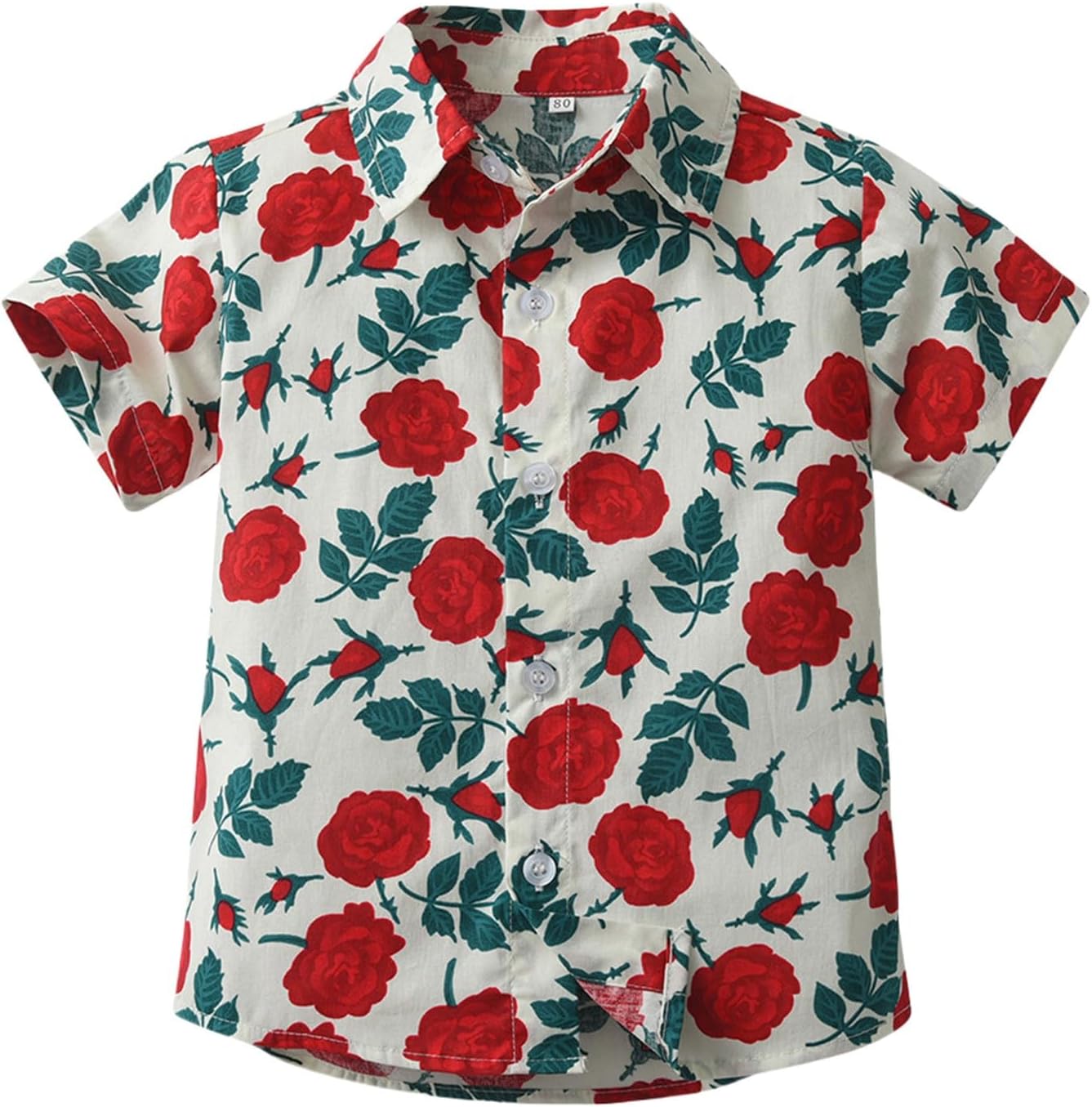 Boys Casual Hawaiian Shirt Summer Cute Graphic Lapel Short Sleeve Tops Button Down Polo Breathable Blouse Kids Loose
