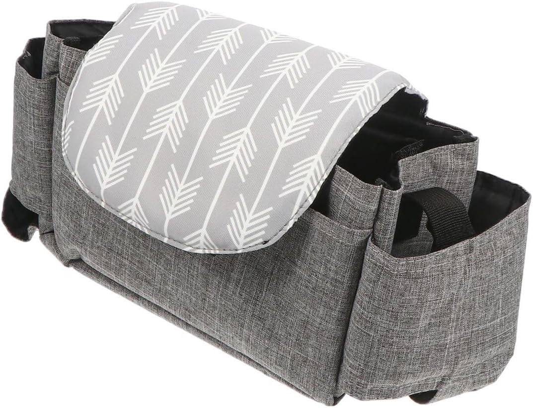 Garneck Universal Stroller Bag for Babies Diaper Organizer Adjustable Straps Waterproof Fabric and Easy Access Pockets for Travel and Daily Use