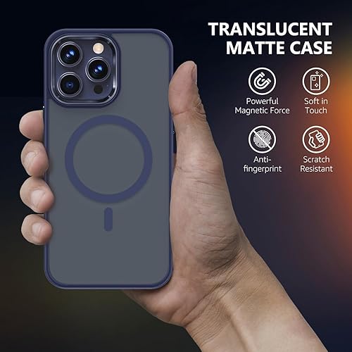 Miniatura 4 de MATEPROX Fundas magnéticas para iPhone 15 ProMax, compatibles con MagSafe Ultra Slim an-ti, funda protectora amarilla translúcida mate para iPhone