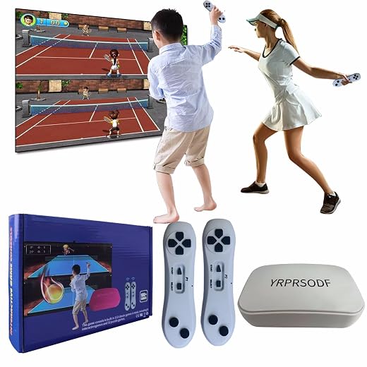 TV Game Console Built in 883 Games, 2 Players Retro Video Game Machine with 2.4G Wireless Handheld Gamepad Somatosensory Control,HD Plug and Play, Kid Adult Interactive&Puzzle Game,Grey