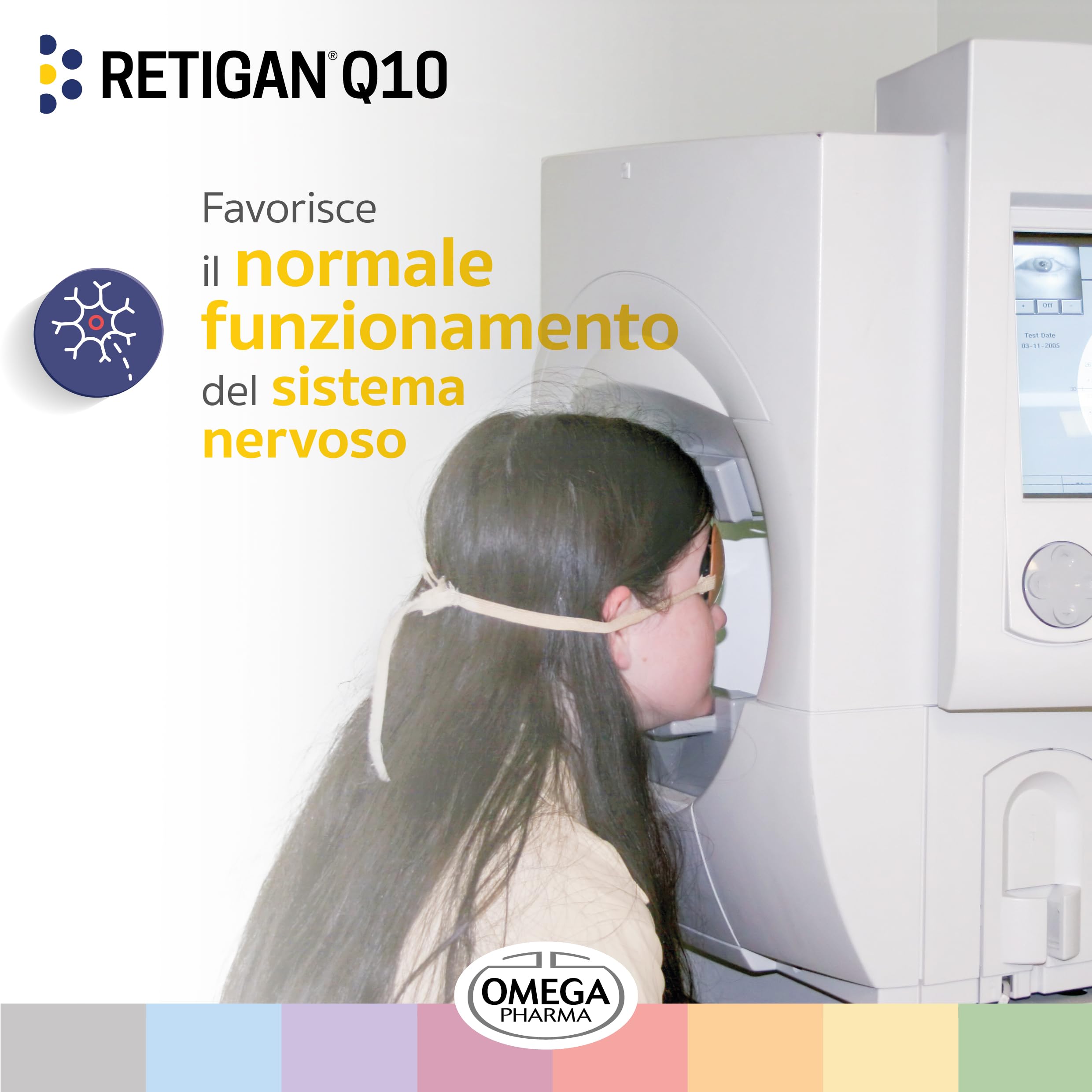 Omega Pharma - Retigan Q10 - Contribusce al Normale Funzionamento del Sistema Nervoso - 30 Bustine