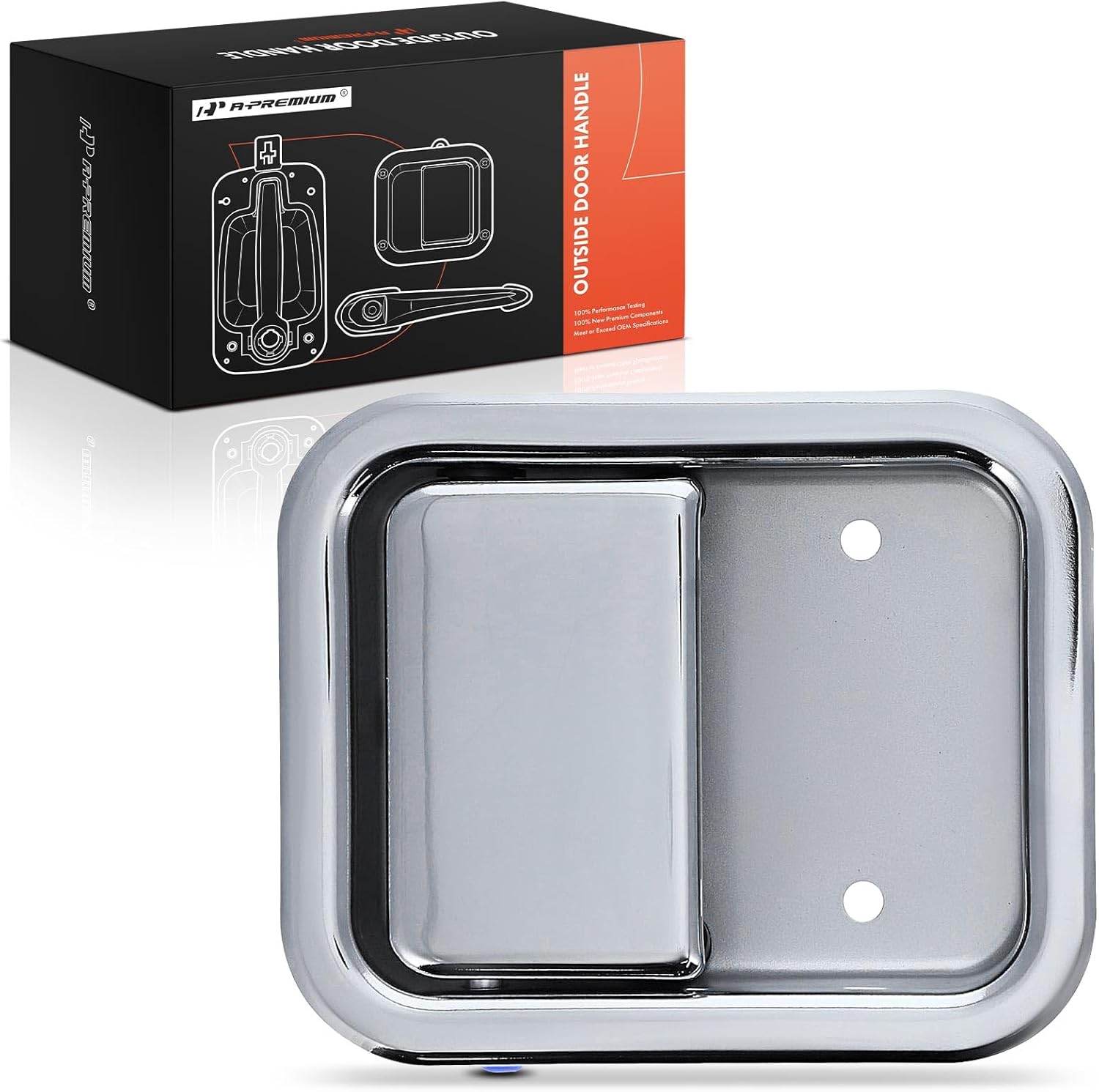 A-Premium Left Driver Side Interior Door Handle Compatible with Western Star 4900 4900E 2002, 4900EX 4900FA 4900SA 6900XD 2002-2011, Chrome, with 4 Small Hole