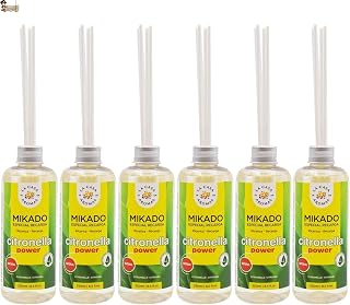 BricoLoco.com Citronela Repelente antimosquitos. Pack 6x250 ml. Ambientador. Más Seguro Que Las Velas. Ahuyentar Mosquitos Interior Exterior. Protección Natural aceites Esenciales. Mikado. (6)