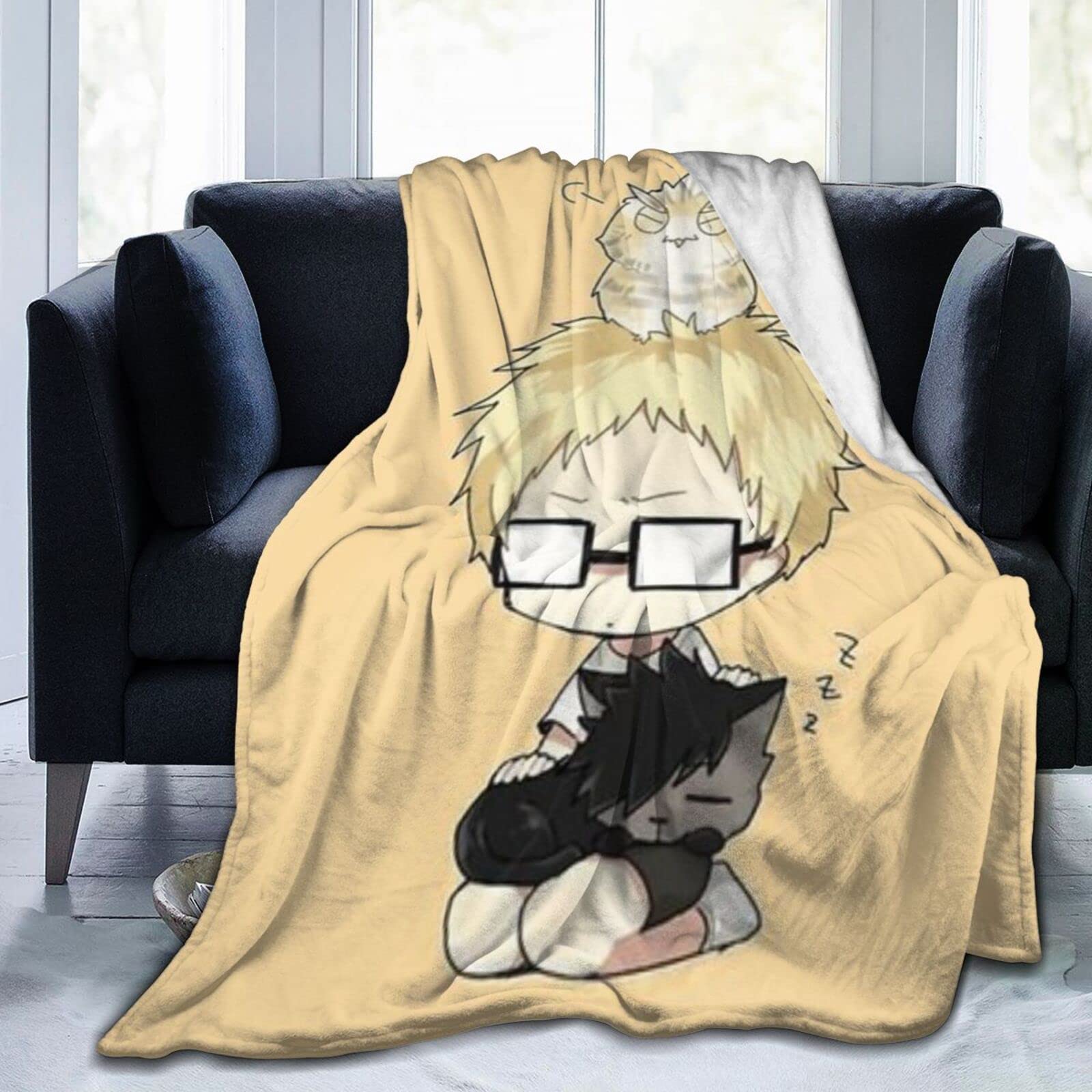 ハイキュー もふもふひざ掛け 100×75 撮影時のみ開封 新品に近い