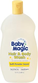 Baby Magic Hair And Body Wash 16.5 Ounce Soft Powder Scent (488ml)