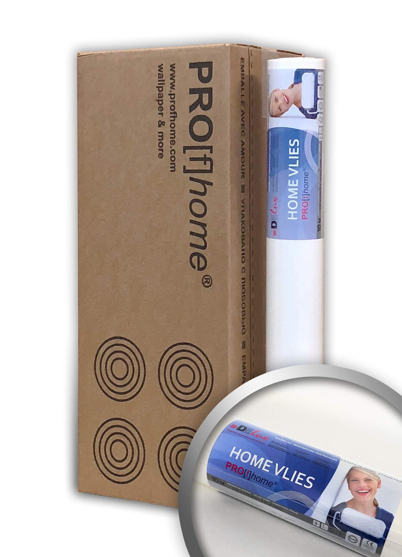 e-Delux Profhome HomeVlies 120 Renoviervlies Vliestapete glatt