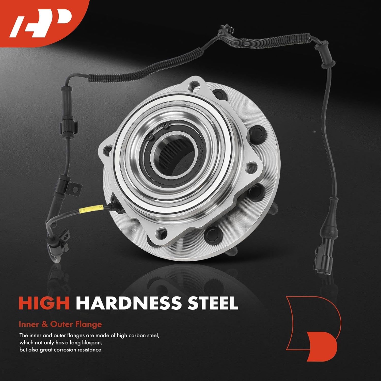 A-Premium Front Wheel Bearing and Hub Assembly with ABS & 8-Lug Compatible with Ford (with 4WD & SRW) - F-250 Super Duty 2005-2010, F-350 Super Duty 2005-2010 - Image 4