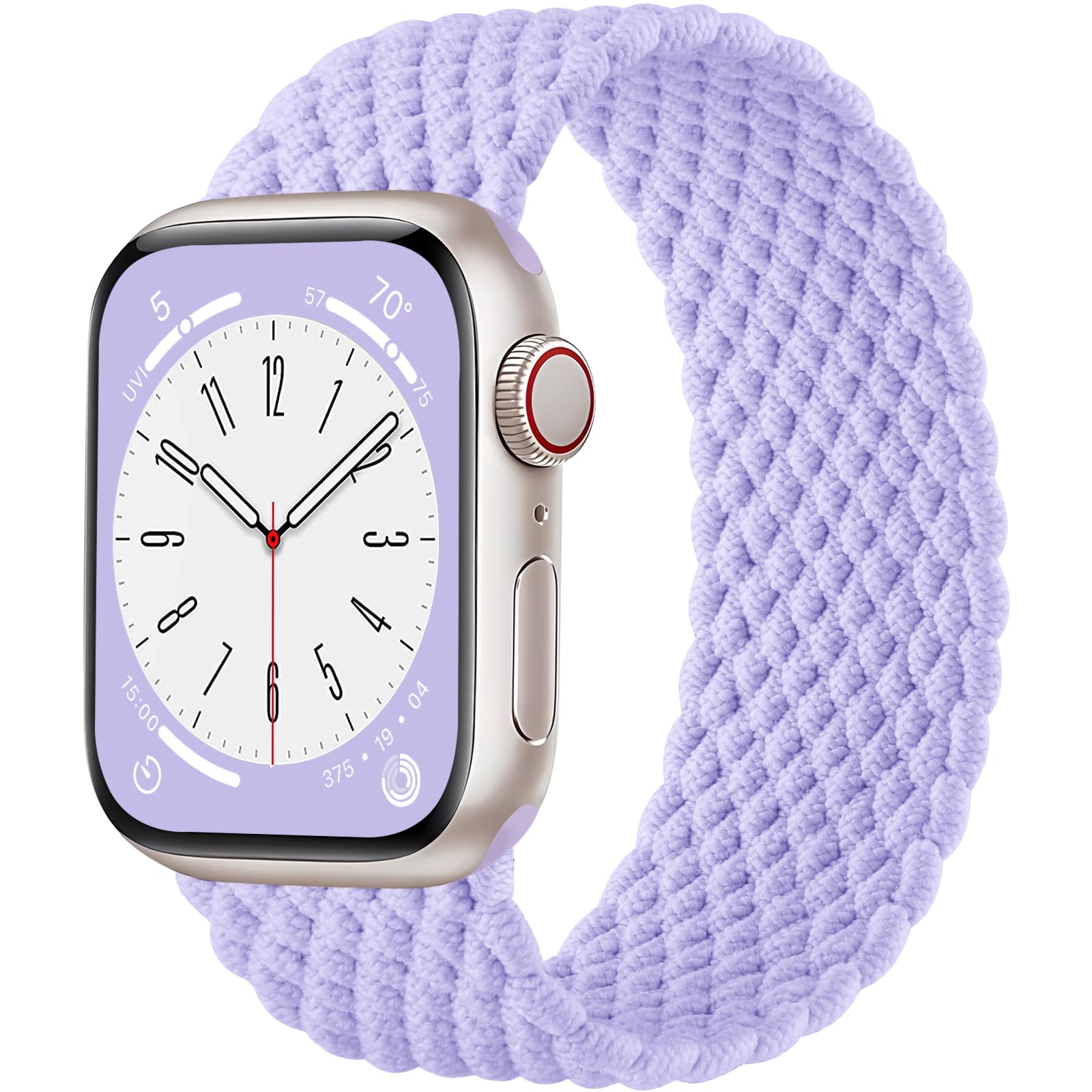 Maledan Braided Solo Loop Strap Compatible with Apple Watch Strap 38mm 40mm 41mm 42mm 44mm 45mm 46mm 49mm for Women Men, Adjustable Stretchy Sport Band for iWatch SE Series 10 9 8 7 6 5 4 3 2 1 — view 15