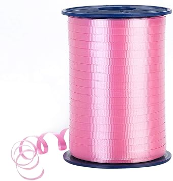 Morex Curling Ribbon 3/16" 500 Yds for Gift Wrapping, Balloon String, Birthday Parties, Holidays, Decorations, Light Pink