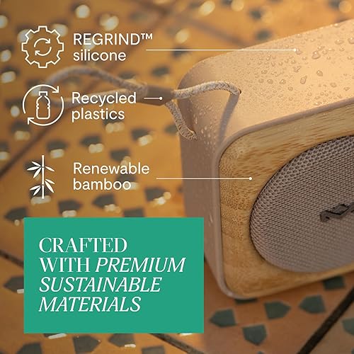 Miniatura 6 de House of Marley Roots - Altavoz Bluetooth, inalámbrico portátil, IP67 impermeable, 10 horas de reproducción, carga rápida, par de fiesta,