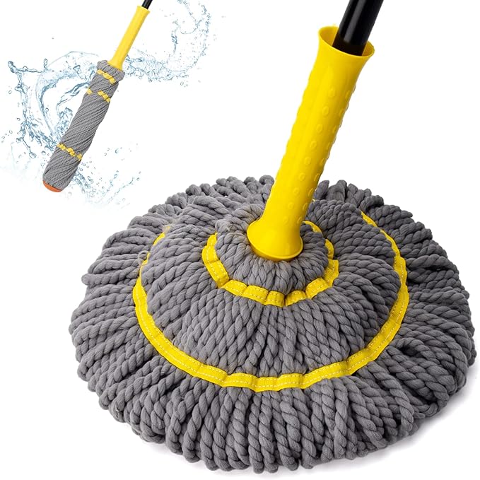 Self Wringing Twist Mop, Wet Mop for Floor Cleaning with 57
