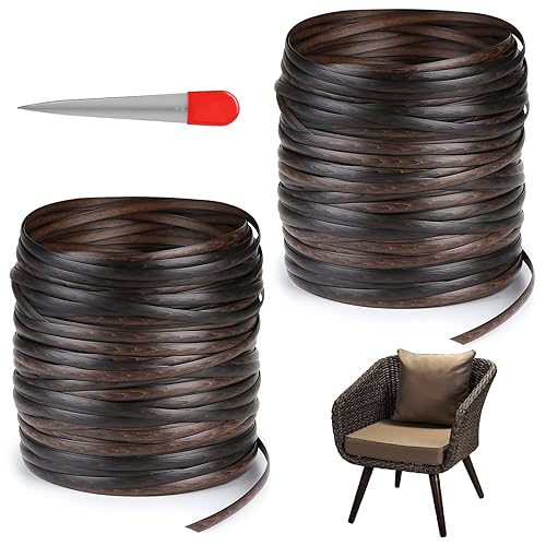 DBREAKS 130m Kunststoff Gewebtes Rattan, Farbverlauf, Flach, PE-Rattan, Webwerkzeug, Synthetische