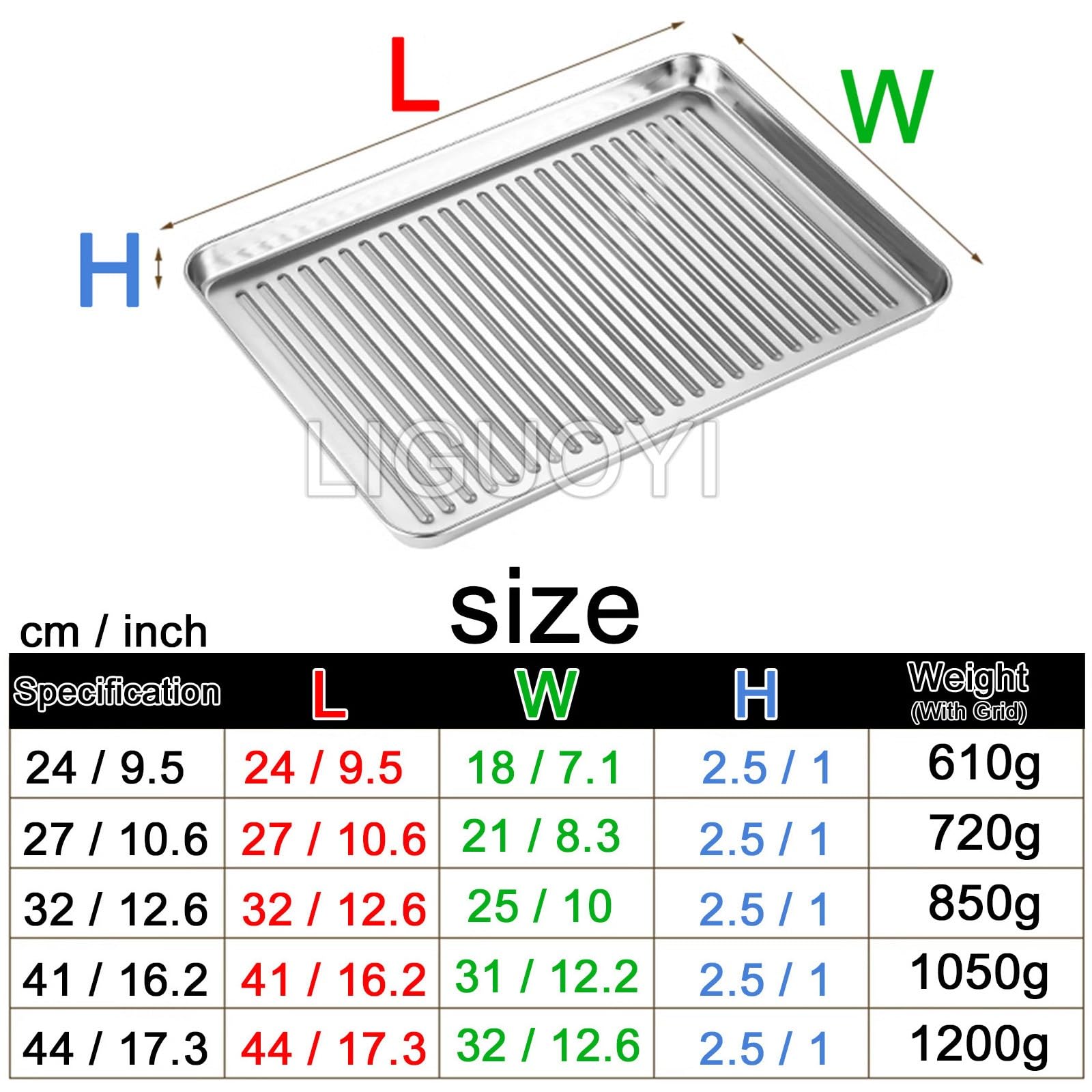 Teglia da forno, Teglia da forno rettangolare antiaderente in acciaio inox, confezione 2, for biscotti, pancetta, carne, teglia resistente e, ideale for la cottura in cucina(27x21cm)