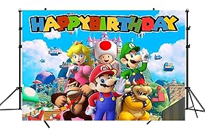 Mario Brothers Backdrop for Unforgettable Birthday Celebrations