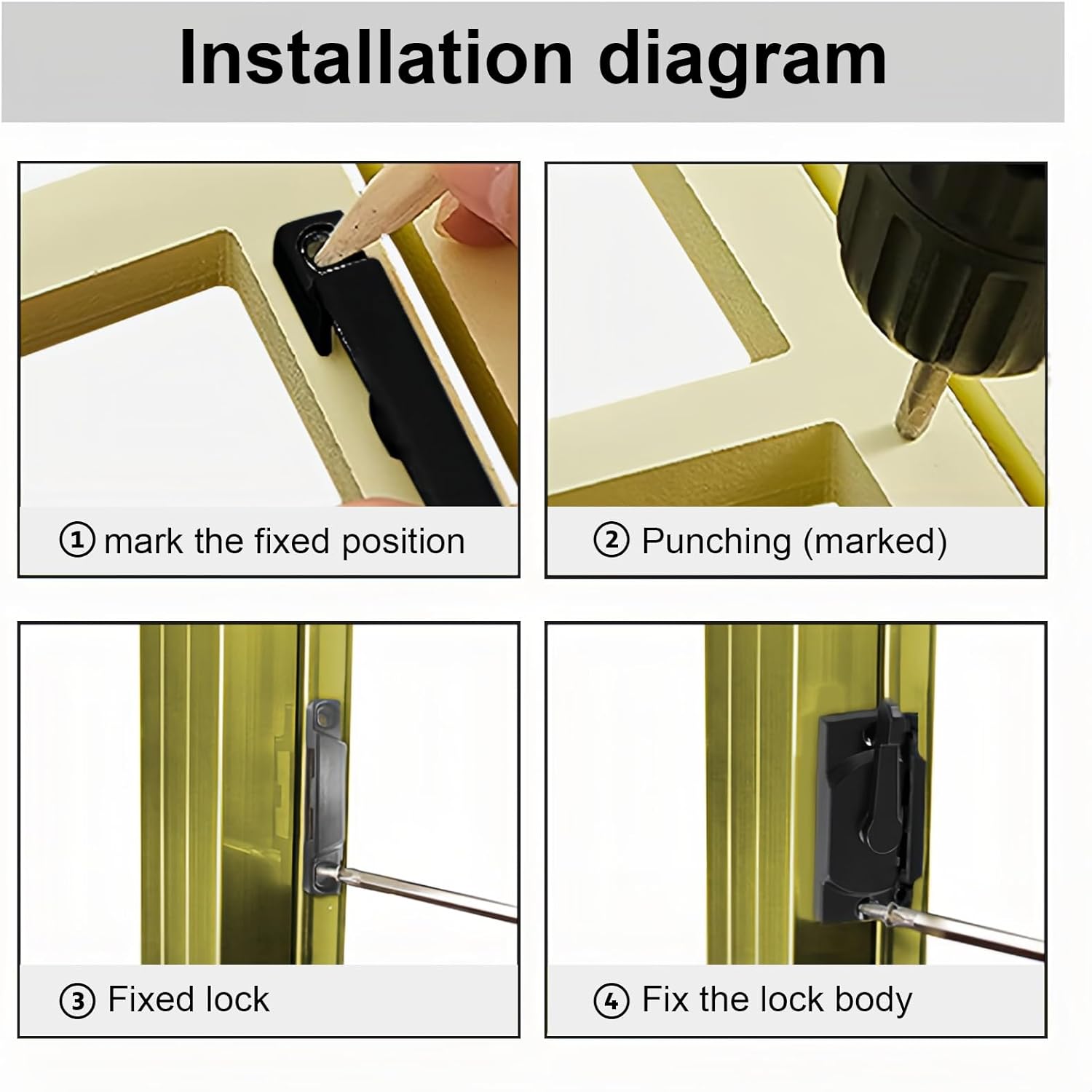 10 Pack Window Sash Locks,Sliding Window Sash Locks with Screws,Sliding Window Parts and Hardware Latch Lock for Vertical and Horizontal Sliding Windows,Black