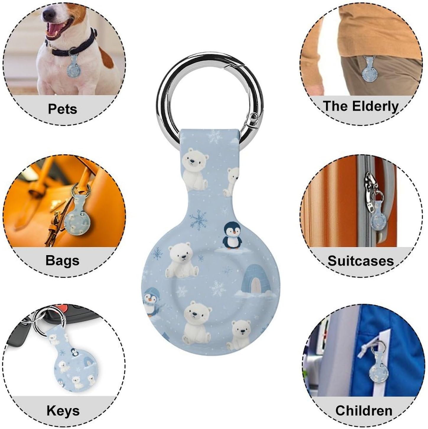 Polar Bear Penguin Winter Protective Case Shockproof Cover 1PCS image 3