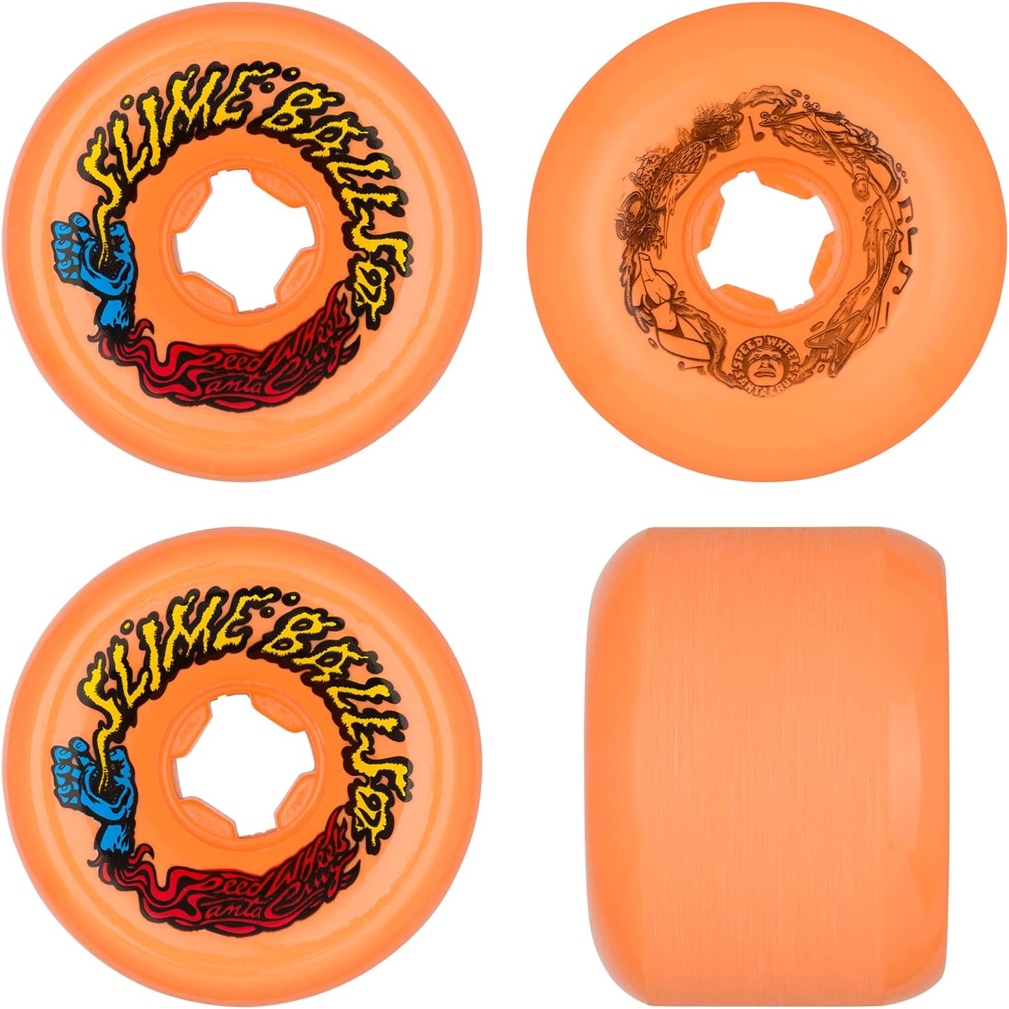 Slime Balls Skateboard Wheels 60mm Vomits 97A Orange