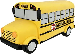 Multipet Latex School Bus Squeaking Dog Toy, 7 Inches