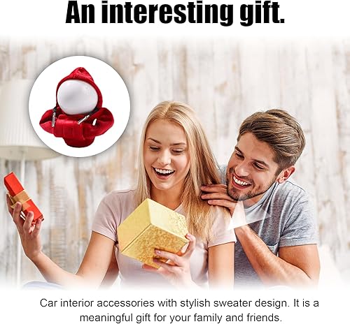 Miniatura 24 de Ziciner Funda para pomo de palanca de cambios de automóvil, diseño de suéter de moda, protector de palanca de cambios suave universal, accesorios