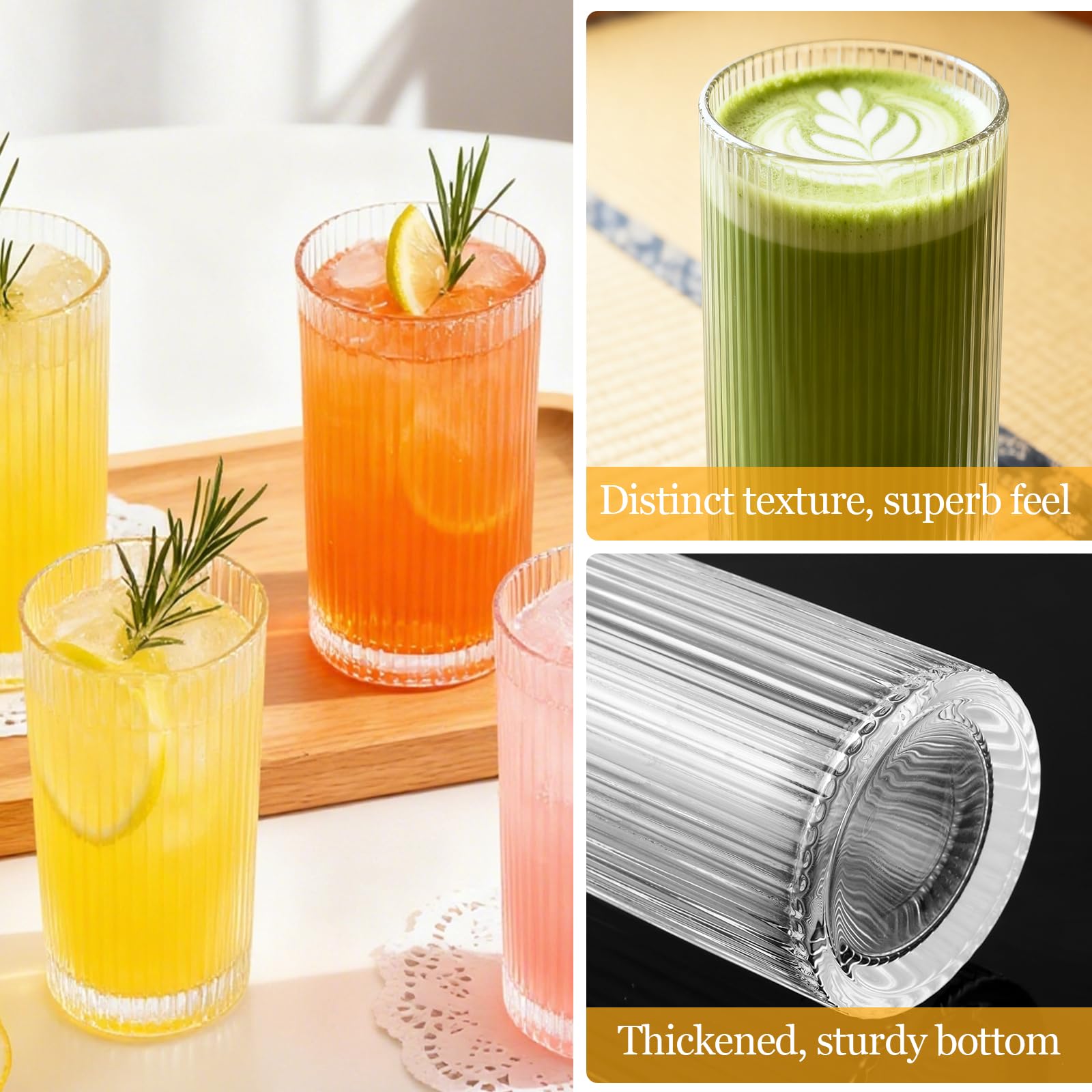 CYEER 8 vasos largos de 360 ml