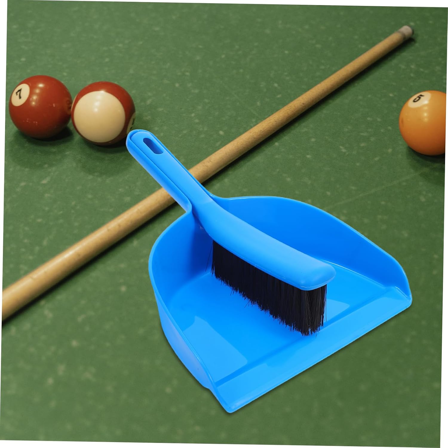 Toddmomy Small Brush and Dustpan Pool Table Cleaning Kit Car Detailing Brush Blue Small Cleaning Brush Plastic