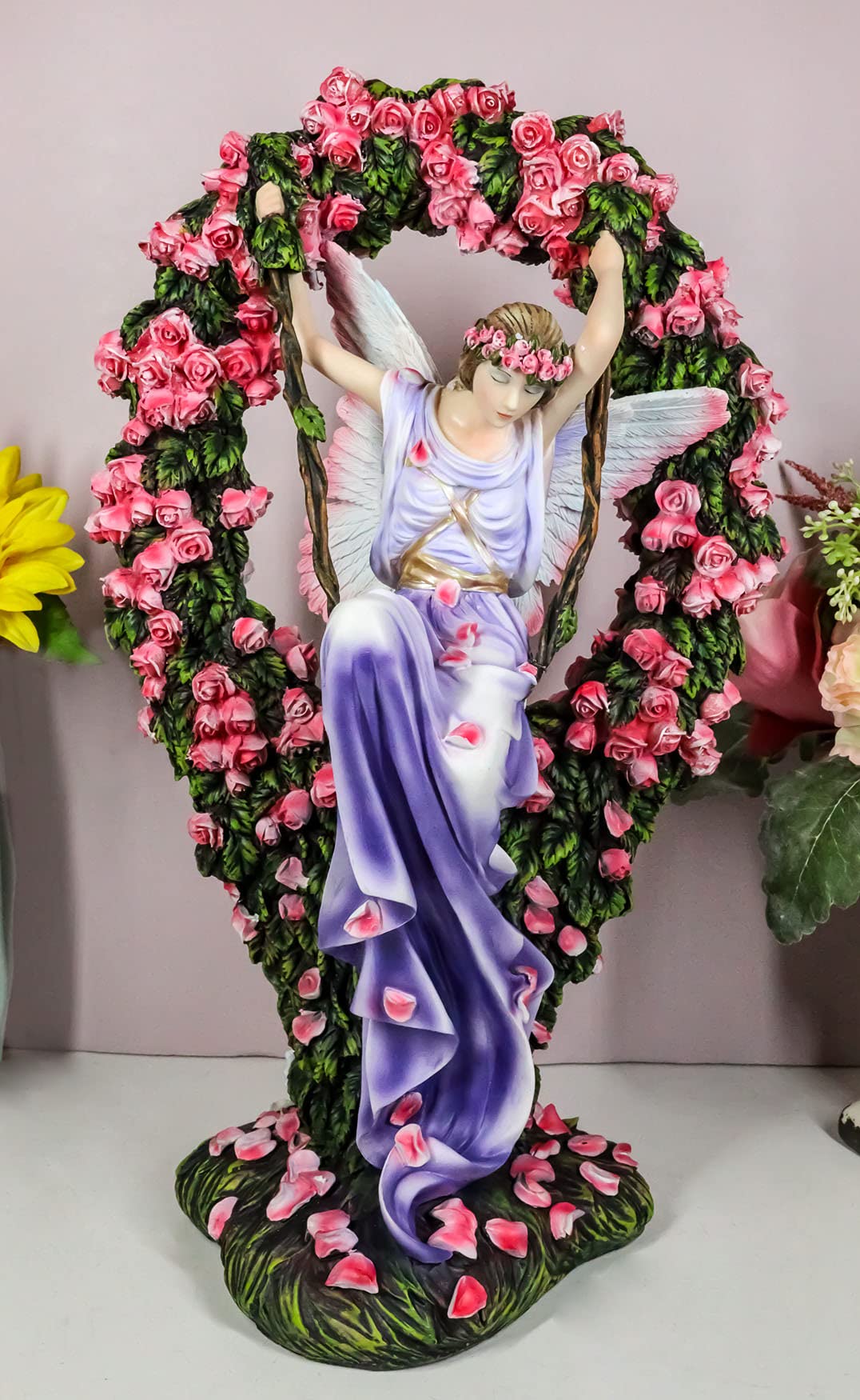 ＊sora⭐️様お取置き8/3パープルハウライト　薔薇　エンジェルフェザーアメジス Amazon.com: Ebros Large Sheila Wolk Masterpiece Gatekeeper Prayer