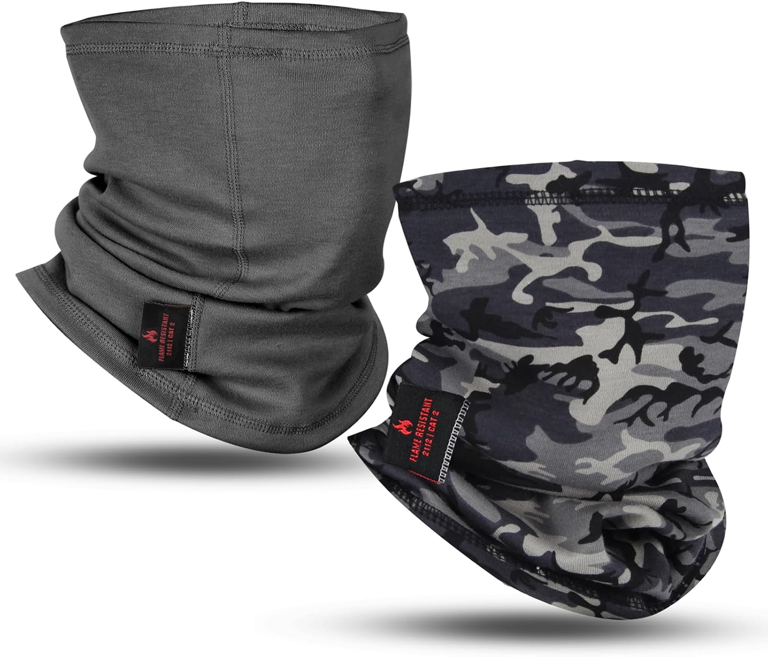 FR Neck Gaiter Fire Resistant Face Mask for Emergency Prep, Wildfire Safety - Moisture-Wicking Cotton ASTM Certified