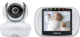 Motorola MBP36S Remote Wireless Video Baby Monitor with 3.5-Inch Color LCD Screen, Remote Camera Pan, Tilt, and Zoom