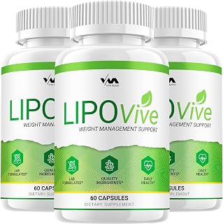 (3 Pack) Lipo Vive Advanced Formula Pills, LipoVive Dietary Support Supplement, Supports Overall Wellness, Lipo Vive Maximum Strength (180 Capsules)