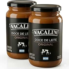 KIT 2X Doce de Leite - Argentino - Tradicional - VACALIN - Dulce de Leche - 450g - Café da Manhã - Lanche - Sobremesa - Recheio de Bolos