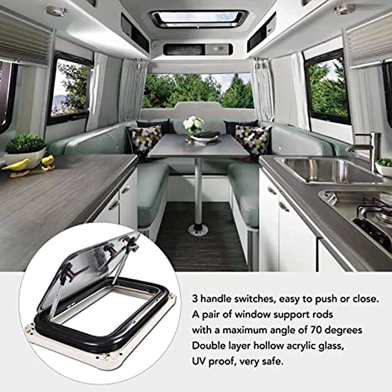 Amazon.co.jp: RV ウィンドウ、RV キャンピングカー非常口窓、アクリル