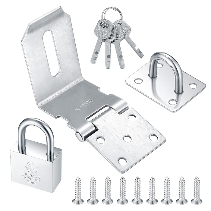 Buy 4 Inch 90 Degree Heavy Padlock Hasp, Right Angle Door Clasp Door