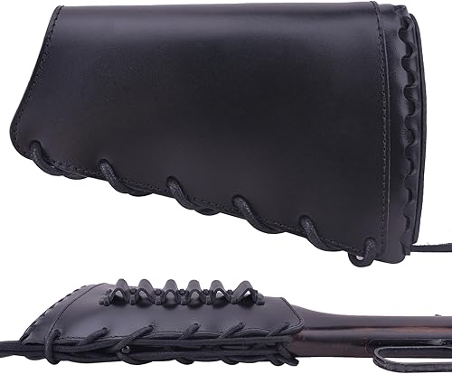 Miniatura 5 de Almohadilla de cuero para mejilla de culata cosida a mano para rifle 38357 45-70 308 .22LR 12GA