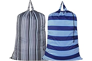 Laundry Bag with Handles and Drawstring Closure