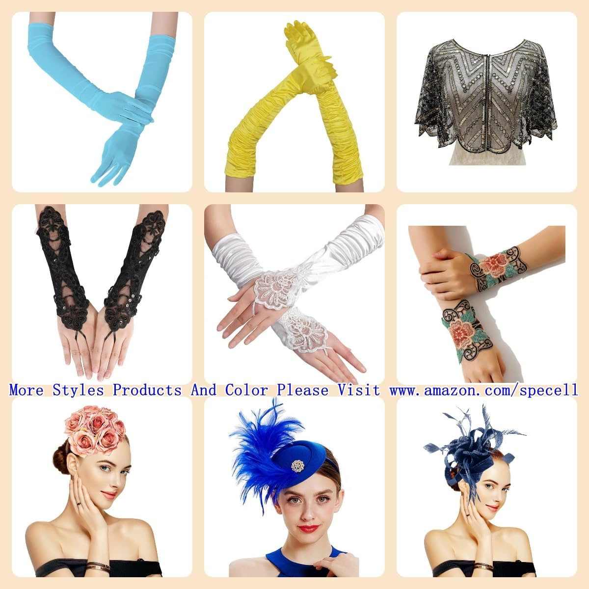 Specell Women Sexy Sheer Fingerless Gloves Mesh Tulle Lace Glove Long Ice Silk Thin Glove for Bridal Wedding Party Prom Opera - Image 7