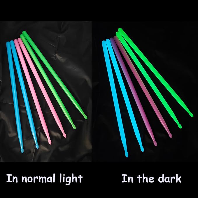 Baquetas CashBeat 5A Glow in The Dark Nylon 3 Pares miniatura 6