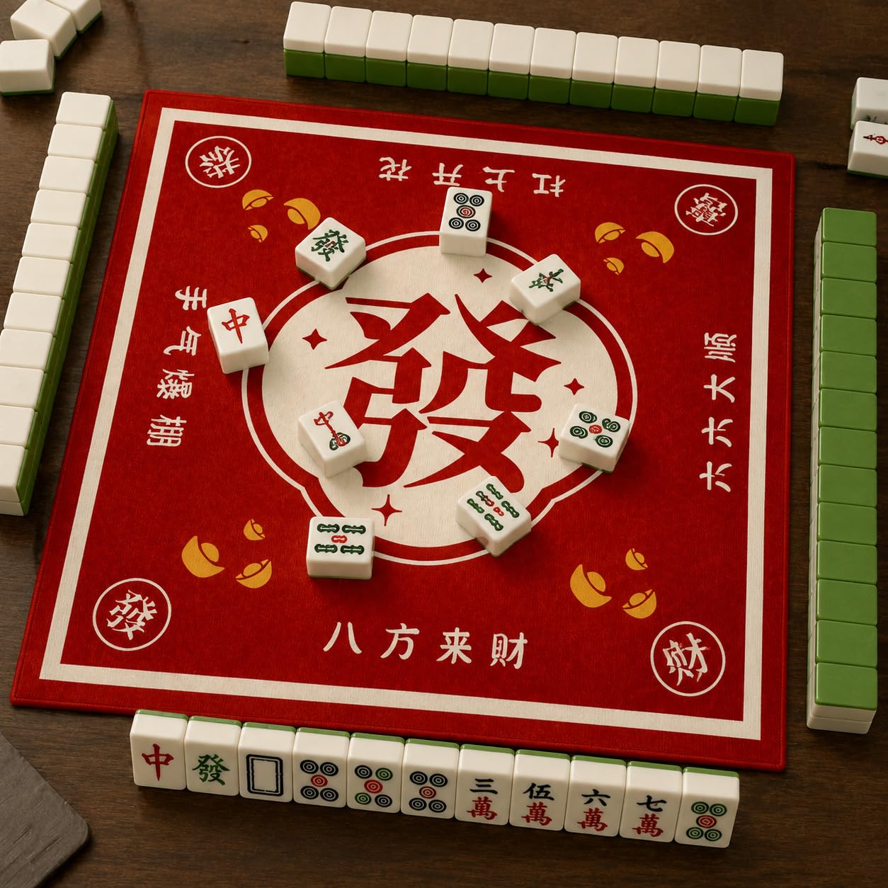 Mahjong Spielmatte, Geräuscharm, 95x95cm